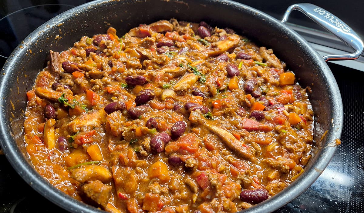 Chilli con carne with Shiitake mushrooms - Love the Kitchen